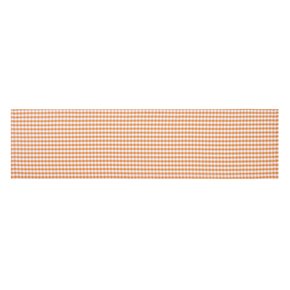 310234 caminho de mesa 42cm x 170cm xadrez laranja e branco