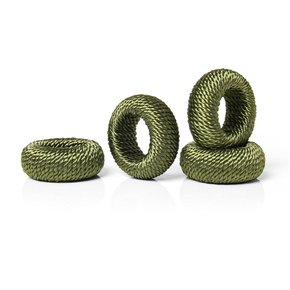 313053 anel de guardanapo 4 pecas rayon verde 2