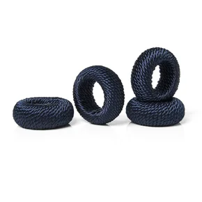 313056 anel de guardanapo 4 pecas rayon azul 2