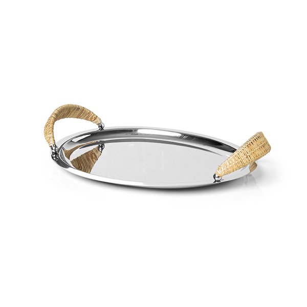 313130 bandeja com alca rattan steel 38cm