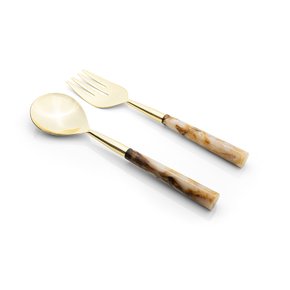 313452 conjunto de talheres para salada 2 pecas garbo calacatta gold