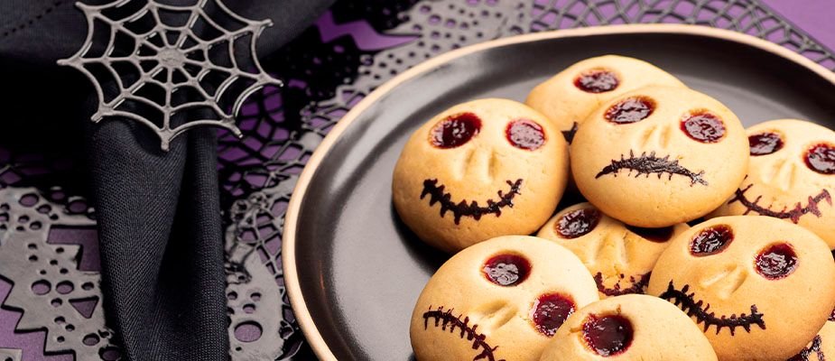 Biscoitinhos de Halloween: Jack Skellington Biscoitinhos de Halloween: Jack Skellington
