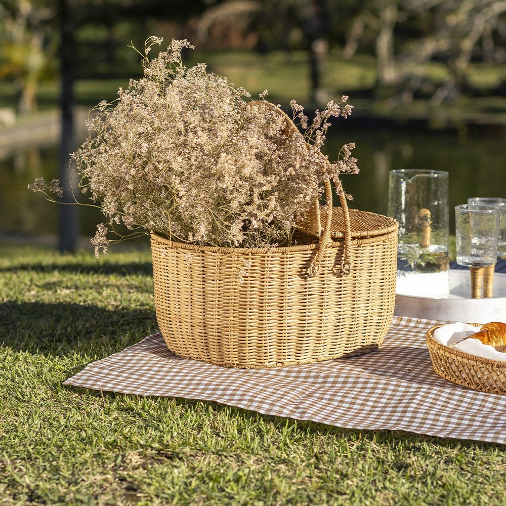 Cesta de Piquenique Copa e Cia Rattan Natural Nira