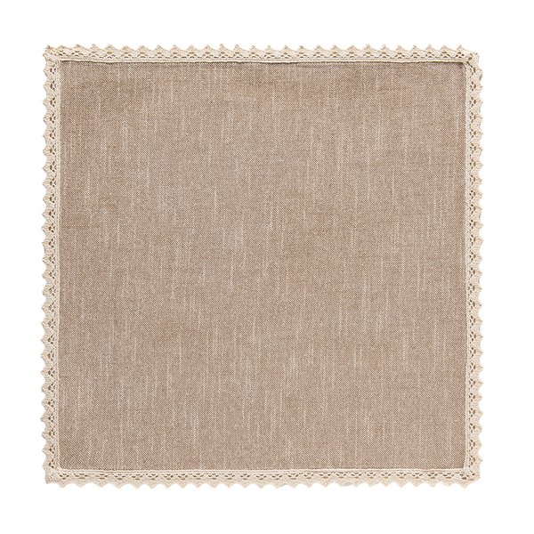 313116 guardanapo 4 pcs lila renda 45cm x 45cm natural 1