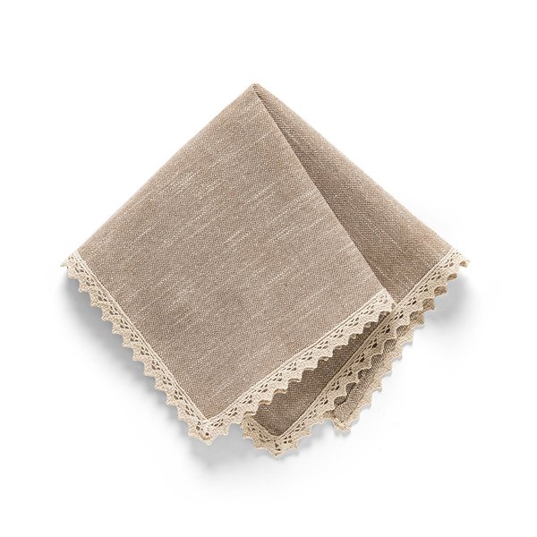 313116 guardanapo 4 pcs lila renda 45cm x 45cm natural 2